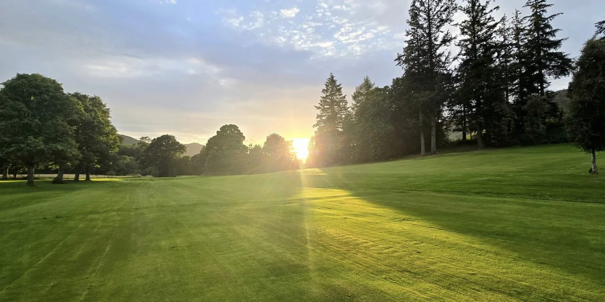 looking to the 3rd green